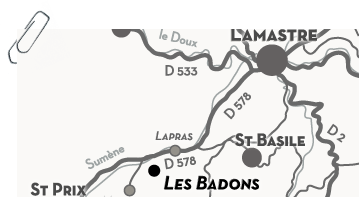 Plan d'accès - Gîtes des Badons